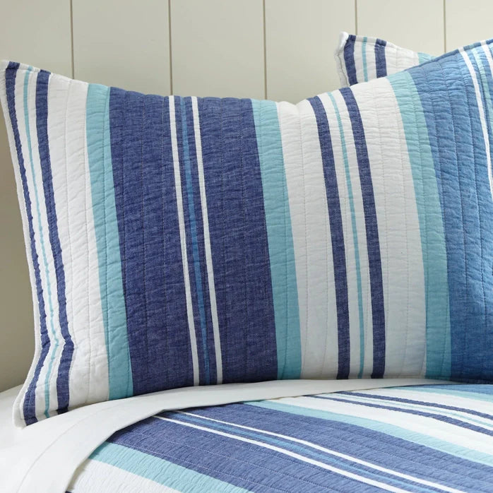 Camps Bay Reversible Coastal Quilt Set - Coastal Themed Quilt Set