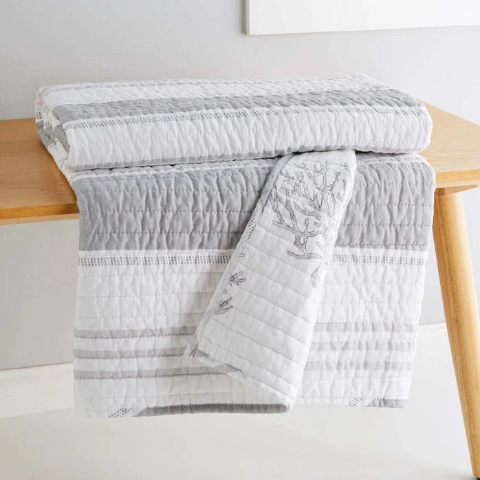 Nantucket Quilted Throw Blanket - Coastal Throw Blanket
