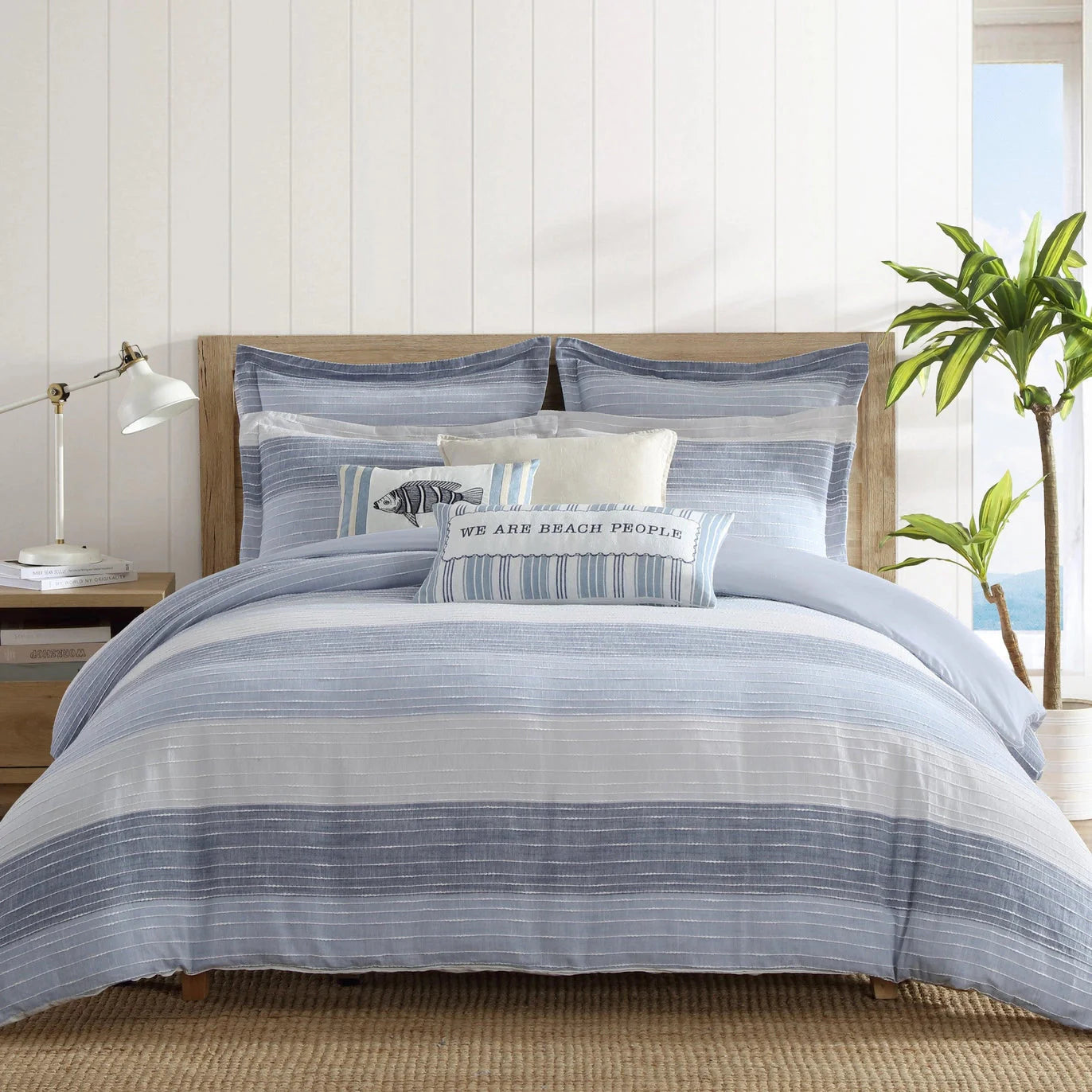 Sand Stripes Euro Shams Nautical Pillow Shams