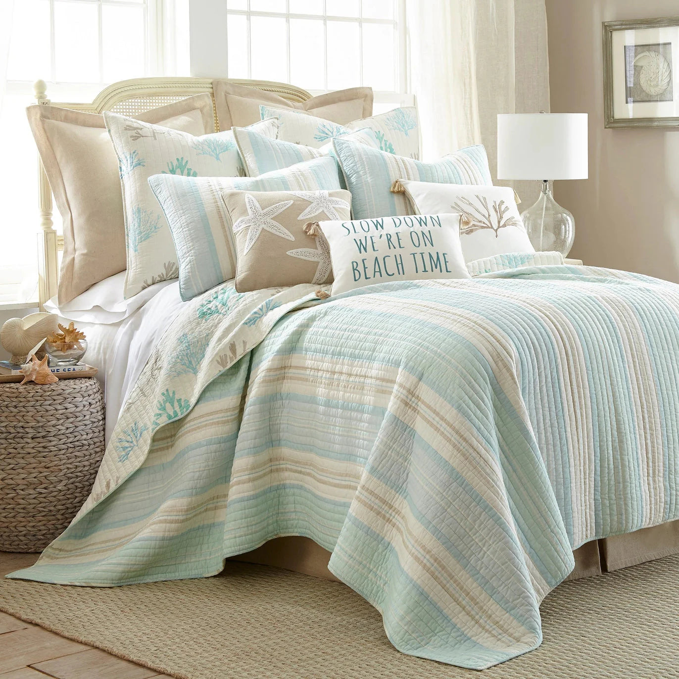 Stone Harbor Euro Shams 2PC Coastal Pillow Shams