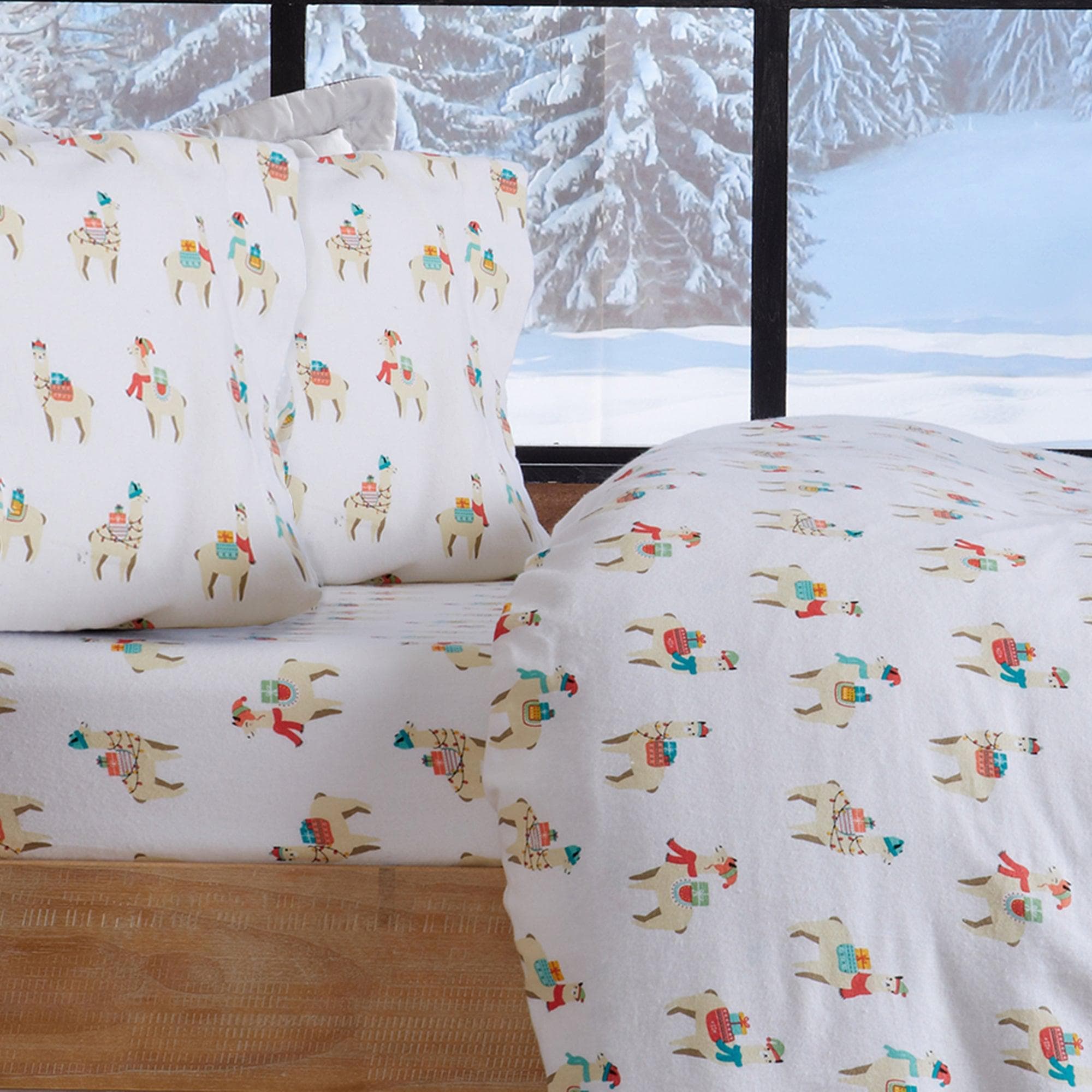100% Turkish Cotton Flannel Sheet Sets - Christmas Sheets